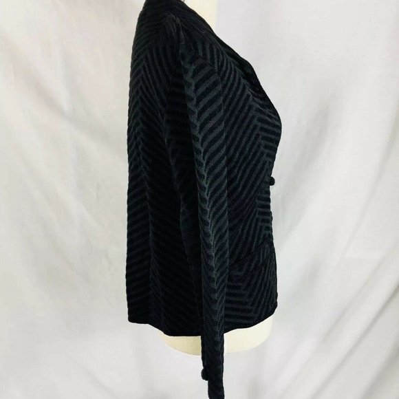 💼 Brenda French Rap Black Textured  Jacket 2 - Picture 6 of 8